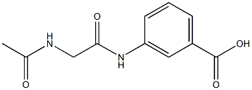 3-{[(acetylamino)acetyl]amino}benzoic acid Structure