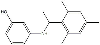 3-{[1-(2,4,6-trimethylphenyl)ethyl]amino}phenol Structure