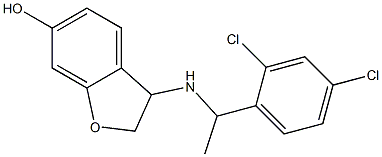 3-{[1-(2,4-dichlorophenyl)ethyl]amino}-2,3-dihydro-1-benzofuran-6-ol 구조식 이미지