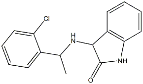 3-{[1-(2-chlorophenyl)ethyl]amino}-2,3-dihydro-1H-indol-2-one 구조식 이미지