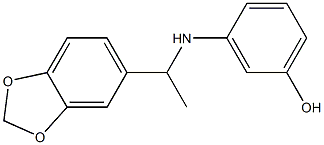 3-{[1-(2H-1,3-benzodioxol-5-yl)ethyl]amino}phenol 구조식 이미지