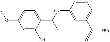 3-{[1-(2-hydroxy-4-methoxyphenyl)ethyl]amino}benzamide Structure