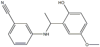 3-{[1-(2-hydroxy-5-methoxyphenyl)ethyl]amino}benzonitrile Structure