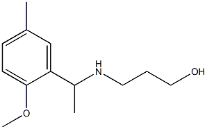 3-{[1-(2-methoxy-5-methylphenyl)ethyl]amino}propan-1-ol Structure