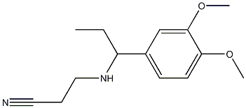 3-{[1-(3,4-dimethoxyphenyl)propyl]amino}propanenitrile Structure