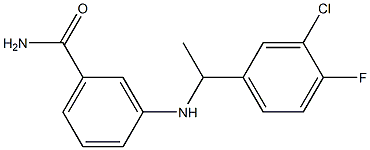 3-{[1-(3-chloro-4-fluorophenyl)ethyl]amino}benzamide Structure