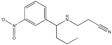 3-{[1-(3-nitrophenyl)butyl]amino}propanenitrile 구조식 이미지