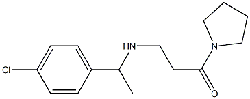 3-{[1-(4-chlorophenyl)ethyl]amino}-1-(pyrrolidin-1-yl)propan-1-one Structure
