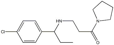 3-{[1-(4-chlorophenyl)propyl]amino}-1-(pyrrolidin-1-yl)propan-1-one 구조식 이미지