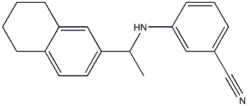 3-{[1-(5,6,7,8-tetrahydronaphthalen-2-yl)ethyl]amino}benzonitrile 구조식 이미지