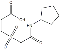 3-{[1-(cyclopentylcarbamoyl)ethane]sulfonyl}propanoic acid Structure
