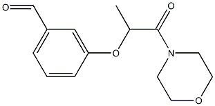 3-{[1-(morpholin-4-yl)-1-oxopropan-2-yl]oxy}benzaldehyde 구조식 이미지