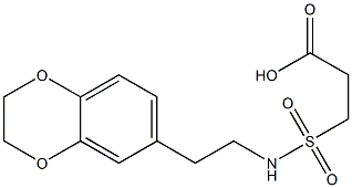 3-{[2-(2,3-dihydro-1,4-benzodioxin-6-yl)ethyl]sulfamoyl}propanoic acid Structure