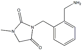 3-{[2-(aminomethyl)phenyl]methyl}-1-methylimidazolidine-2,4-dione 구조식 이미지