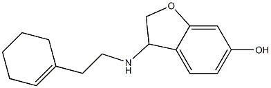 3-{[2-(cyclohex-1-en-1-yl)ethyl]amino}-2,3-dihydro-1-benzofuran-6-ol 구조식 이미지