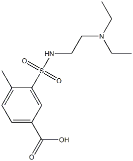 3-{[2-(diethylamino)ethyl]sulfamoyl}-4-methylbenzoic acid 구조식 이미지