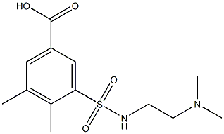 3-{[2-(dimethylamino)ethyl]sulfamoyl}-4,5-dimethylbenzoic acid 구조식 이미지