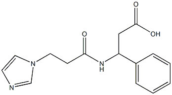 3-{[3-(1H-imidazol-1-yl)propanoyl]amino}-3-phenylpropanoic acid 구조식 이미지