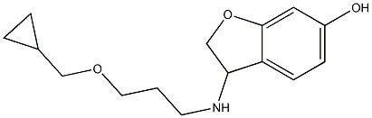 3-{[3-(cyclopropylmethoxy)propyl]amino}-2,3-dihydro-1-benzofuran-6-ol 구조식 이미지