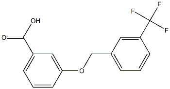 3-{[3-(trifluoromethyl)phenyl]methoxy}benzoic acid Structure