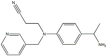 3-{[4-(1-aminoethyl)phenyl](pyridin-3-ylmethyl)amino}propanenitrile Structure