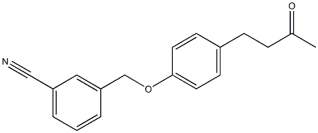3-{[4-(3-oxobutyl)phenoxy]methyl}benzonitrile 구조식 이미지