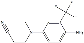 3-{[4-amino-3-(trifluoromethyl)phenyl](methyl)amino}propanenitrile Structure