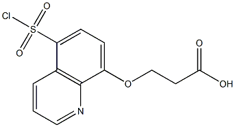 3-{[5-(chlorosulfonyl)quinolin-8-yl]oxy}propanoic acid 구조식 이미지