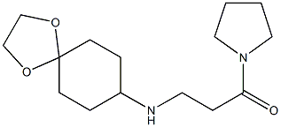 3-{1,4-dioxaspiro[4.5]decan-8-ylamino}-1-(pyrrolidin-1-yl)propan-1-one Structure