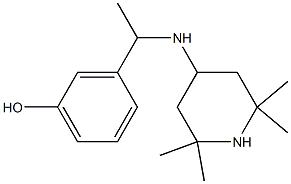 3-{1-[(2,2,6,6-tetramethylpiperidin-4-yl)amino]ethyl}phenol 구조식 이미지