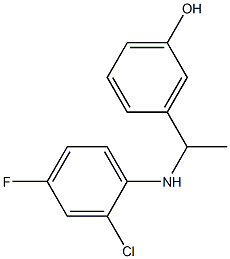 3-{1-[(2-chloro-4-fluorophenyl)amino]ethyl}phenol Structure