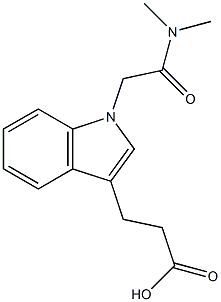 3-{1-[(dimethylcarbamoyl)methyl]-1H-indol-3-yl}propanoic acid Structure