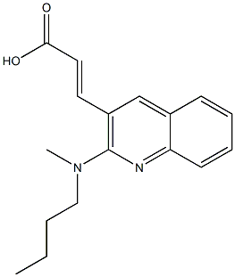 3-{2-[butyl(methyl)amino]quinolin-3-yl}prop-2-enoic acid 구조식 이미지