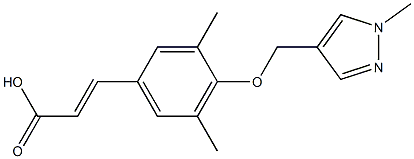 3-{3,5-dimethyl-4-[(1-methyl-1H-pyrazol-4-yl)methoxy]phenyl}prop-2-enoic acid Structure