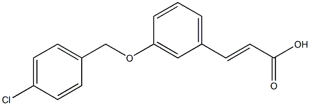 3-{3-[(4-chlorophenyl)methoxy]phenyl}prop-2-enoic acid 구조식 이미지