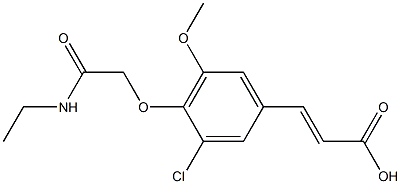 3-{3-chloro-4-[(ethylcarbamoyl)methoxy]-5-methoxyphenyl}prop-2-enoic acid Structure