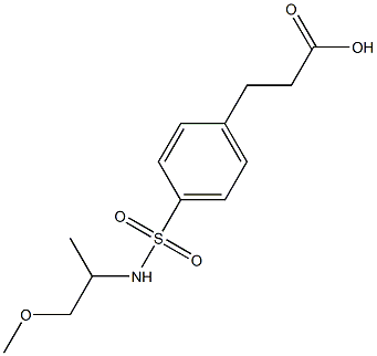 3-{4-[(1-methoxypropan-2-yl)sulfamoyl]phenyl}propanoic acid 구조식 이미지