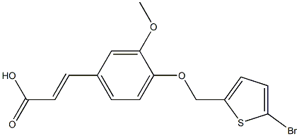 3-{4-[(5-bromothiophen-2-yl)methoxy]-3-methoxyphenyl}prop-2-enoic acid 구조식 이미지