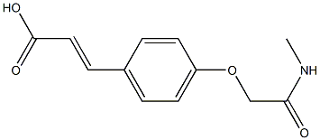 3-{4-[(methylcarbamoyl)methoxy]phenyl}prop-2-enoic acid Structure