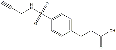 3-{4-[(prop-2-ynylamino)sulfonyl]phenyl}propanoic acid Structure