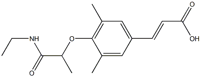 3-{4-[1-(ethylcarbamoyl)ethoxy]-3,5-dimethylphenyl}prop-2-enoic acid Structure