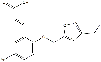 3-{5-bromo-2-[(3-ethyl-1,2,4-oxadiazol-5-yl)methoxy]phenyl}prop-2-enoic acid Structure