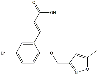 3-{5-bromo-2-[(5-methyl-1,2-oxazol-3-yl)methoxy]phenyl}prop-2-enoic acid Structure