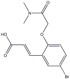 3-{5-bromo-2-[(dimethylcarbamoyl)methoxy]phenyl}prop-2-enoic acid 구조식 이미지