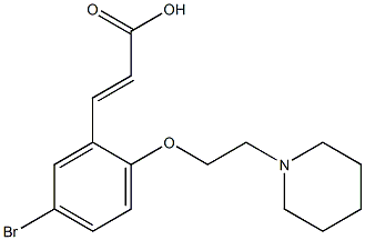3-{5-bromo-2-[2-(piperidin-1-yl)ethoxy]phenyl}prop-2-enoic acid 구조식 이미지