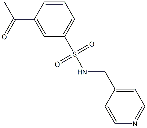 3-acetyl-N-(pyridin-4-ylmethyl)benzene-1-sulfonamide Structure