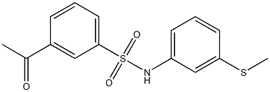 3-acetyl-N-[3-(methylsulfanyl)phenyl]benzene-1-sulfonamide Structure