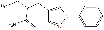 3-amino-2-[(1-phenyl-1H-pyrazol-4-yl)methyl]propanamide Structure