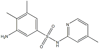 3-amino-4,5-dimethyl-N-(4-methylpyridin-2-yl)benzene-1-sulfonamide 구조식 이미지