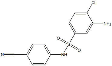3-amino-4-chloro-N-(4-cyanophenyl)benzene-1-sulfonamide Structure